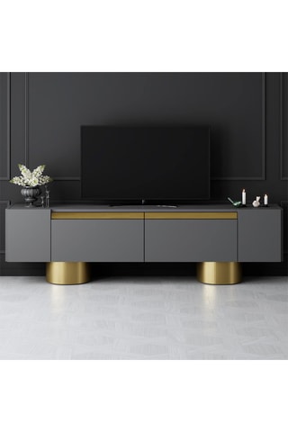 Meuble TV 2 abattants - 180 x 50 x 30 cm