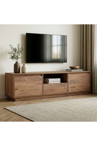 Meuble TV 3 abattants - 160 x 42 x 37 cm