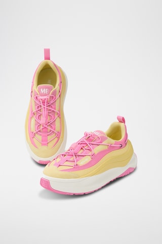 Zapatillas de piel vuelta con plataforma Moon247 Xlace - Amarillo