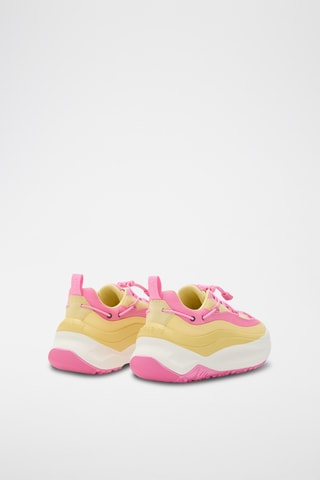 Zapatillas de piel vuelta con plataforma Moon247 Xlace - Amarillo