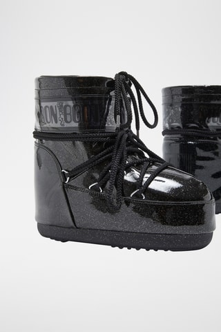 Botas Icon Low Glitter - Negro