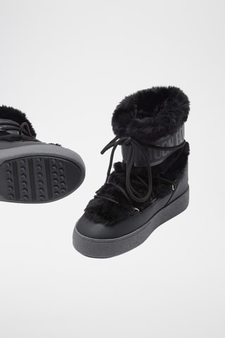 Botines Ltrack Faux Fur Wp - Negro