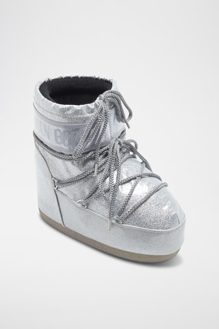 Botas Icon Low Glitter - Plateado