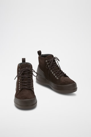 Botas de piel vuelta Mezzaluna Lace Up Mid - Marrón