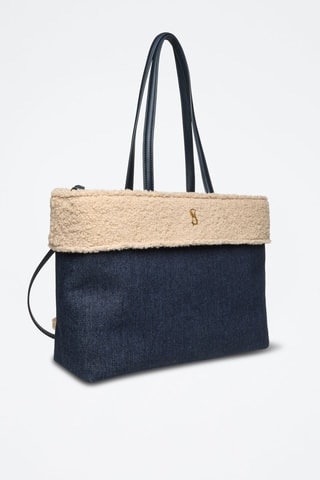 Bolso y bolso de mano Amaia - Azul marino y beige