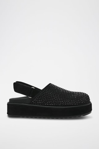 Zuecos con plataforma Mellow - Negro
