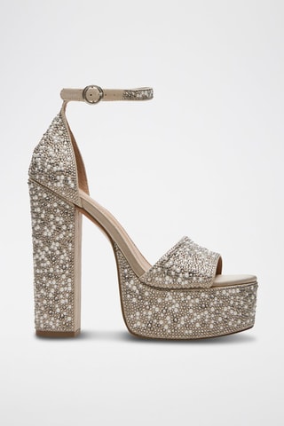 Sandalias de tacón Glam - Marfil