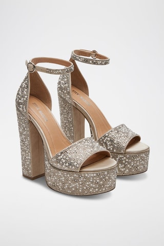 Sandalias de tacón Glam - Marfil