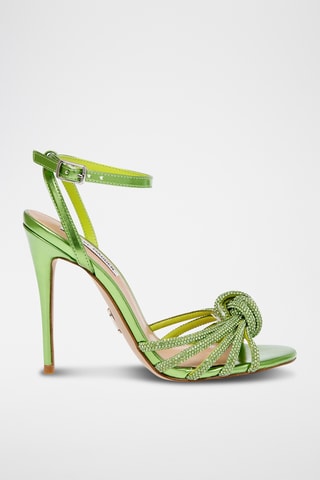 Sandalias de tacón Bedazzle - Verde
