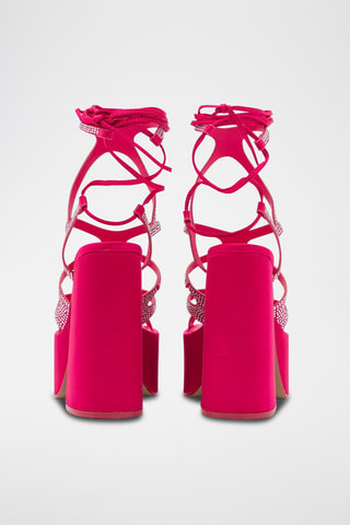 Sandalias de tacón Champagne - Rosa