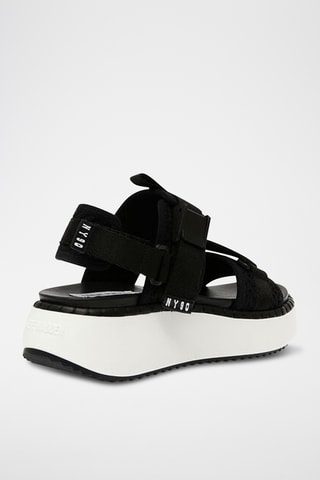 Sandalias de cuña Decorum - Negro