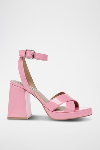 Sandalias con brillo de tacón Amylou - Rosa