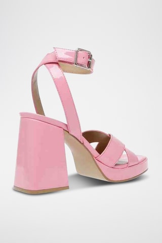 Sandalias con brillo de tacón Amylou - Rosa