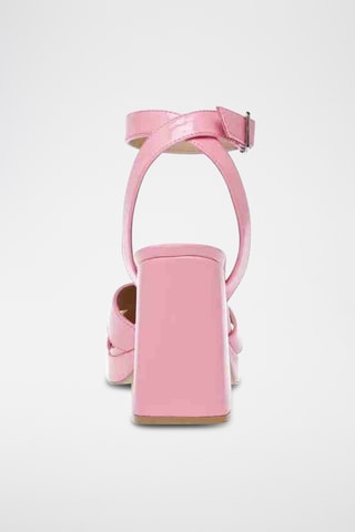 Sandalias con brillo de tacón Amylou - Rosa
