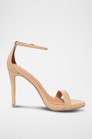 Sandalias de piel de tacón Stecy - Beige
