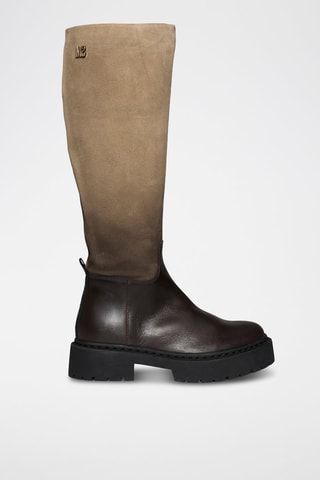 Botas de piel Galina - Marrón oscuro