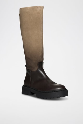 Botas de piel Galina - Marrón oscuro