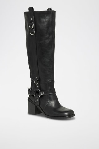 Botas de piel Vase - Negro