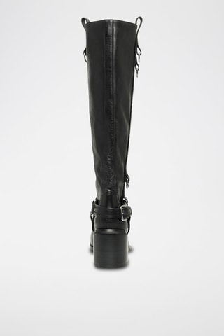 Botas de piel Vase - Negro