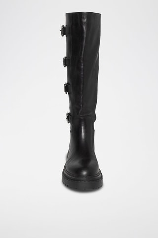 Botas de piel Solo - Negro