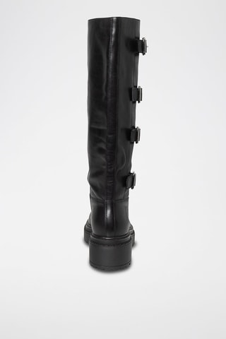 Botas de piel Solo - Negro