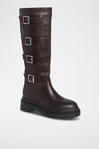 Botas de piel Solo - Marrón