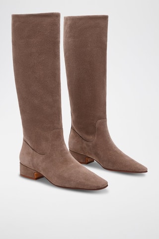 Botas de nobuk Dantelle - Topo