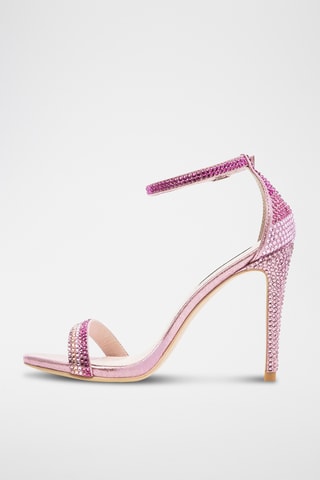 Sandalias de piel de tacón Stecy - Rosa