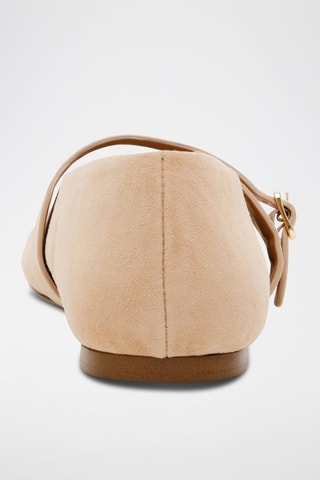 Babies de piel piel ovina nobuk - Camel