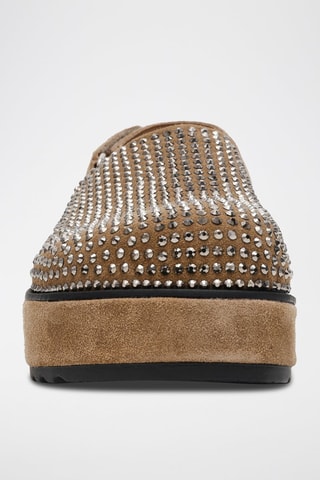 Zuecos con plataforma Mellow - Marrón