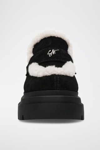 Sandalias de nobuk forradas de tacón Turnpike - Negro