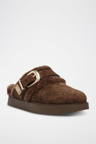 Sandalias de nobuk forradas Cozy Up - Marrón