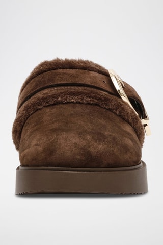 Sandalias de nobuk forradas Cozy Up - Marrón