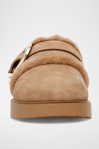 Sandalias de nobuk forradas Cozy Up - Beige