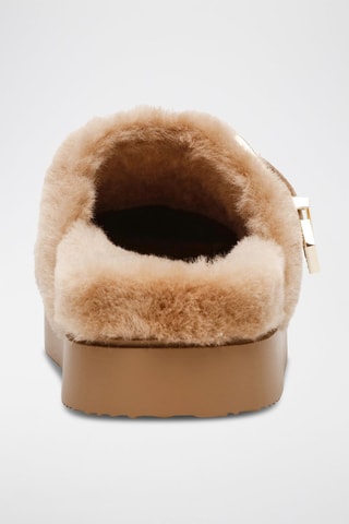 Sandalias de nobuk forradas Cozy Up - Beige