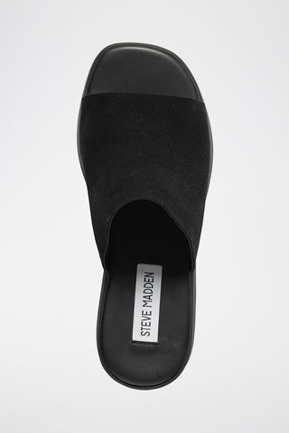 Mules compensées en nubuck Slinky - Noir