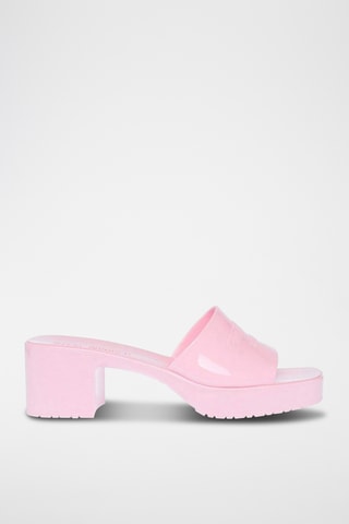 Sandalias con brillo de tacón Halston - Rosa