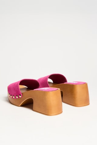 Sandalias de piel de tacón Izzy - Rosa