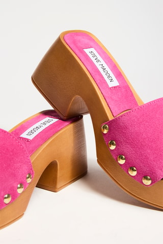 Sandalias de piel de tacón Izzy - Rosa