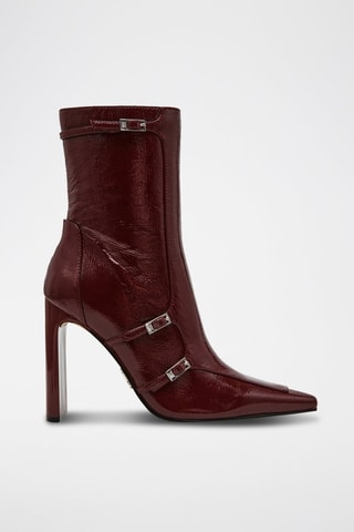Botines con brillo Fastened - Burdeos