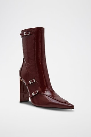 Botines con brillo Fastened - Burdeos