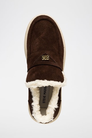 Slip-on de nobuk forrados con plataforma Maya - Marrón oscuro
