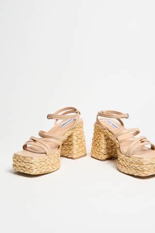 Sandalias de piel de tacón Belise -  Beige