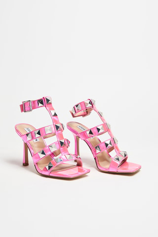 Sandalias con brillo de tacón Capri - Rosa