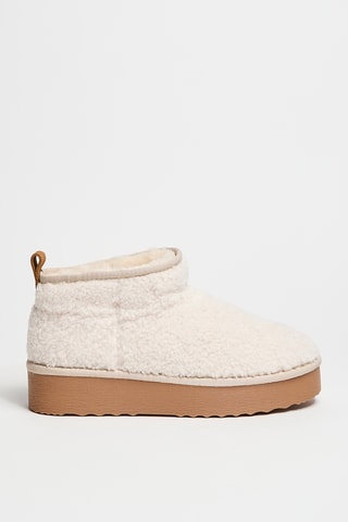 Botines forrados con plataforma Crue - Beige