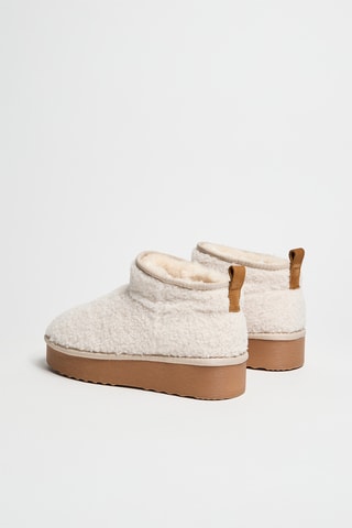 Botines forrados con plataforma Crue - Beige