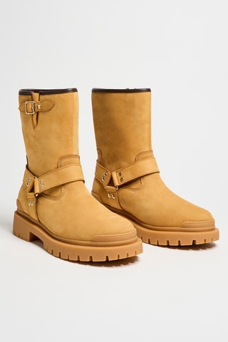Botines de piel Gripper - Marrón