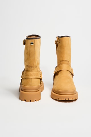 Botines de piel Gripper - Marrón