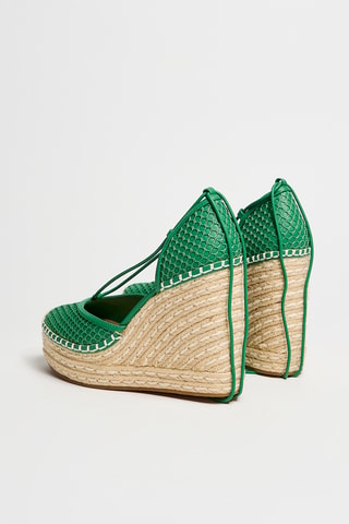 Alpargatas de cuña Loretta - Verde