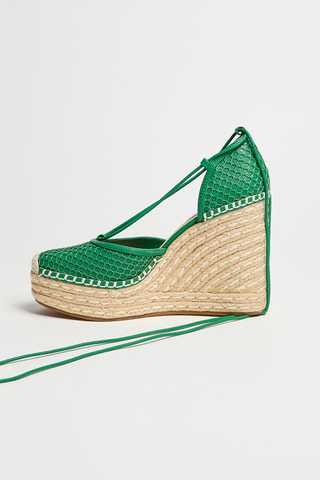 Alpargatas de cuña Loretta - Verde